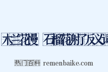 木兰花慢·石榴花谢了反义词是什么意思的图片